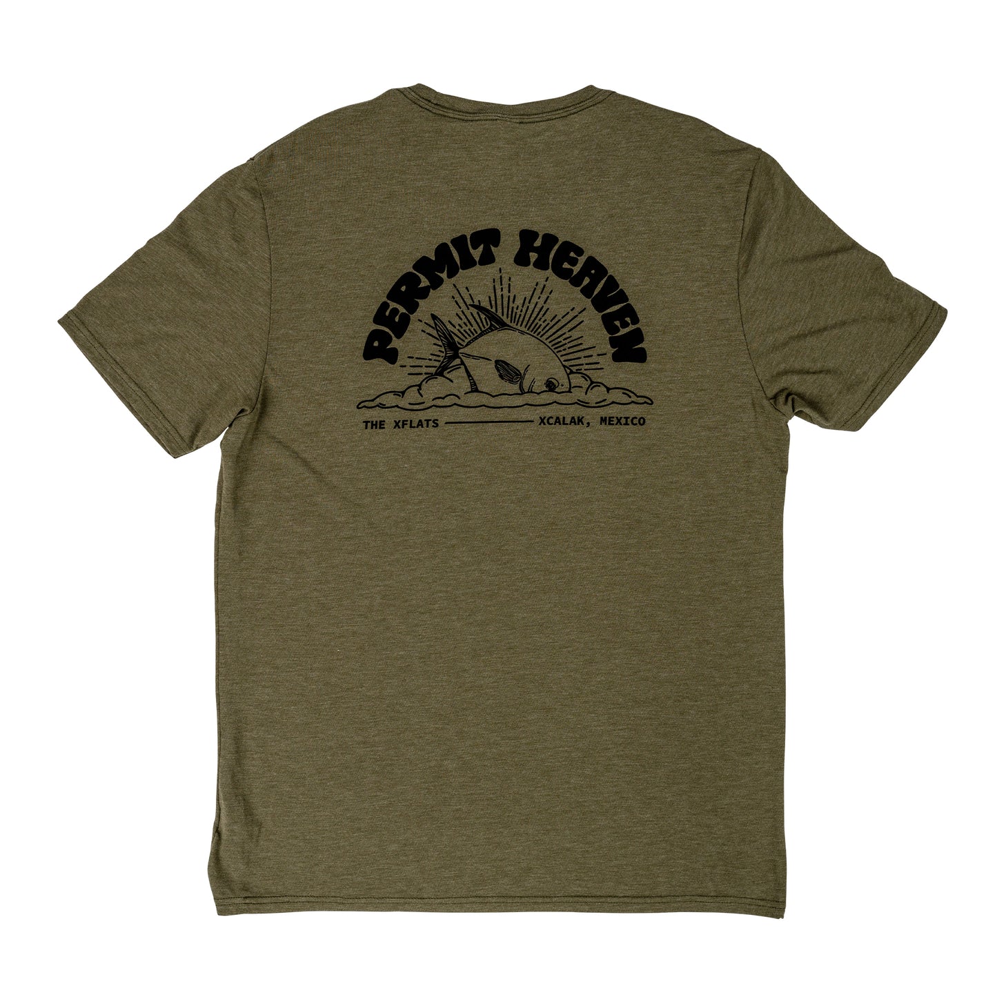 Permit Heaven Fish Tee - Olive You Green