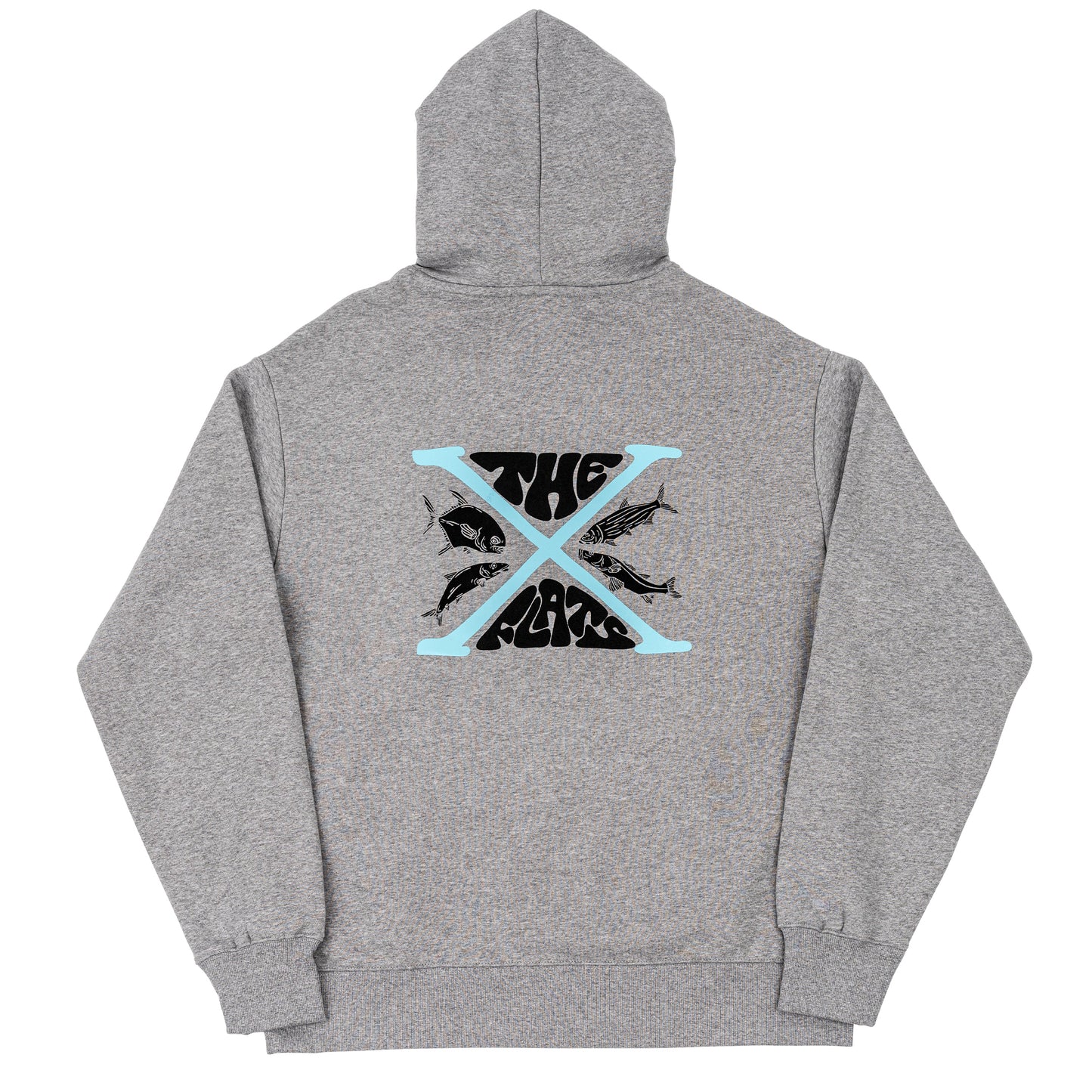 X Hoodie - Athletic Heather w/White & Blue Ink