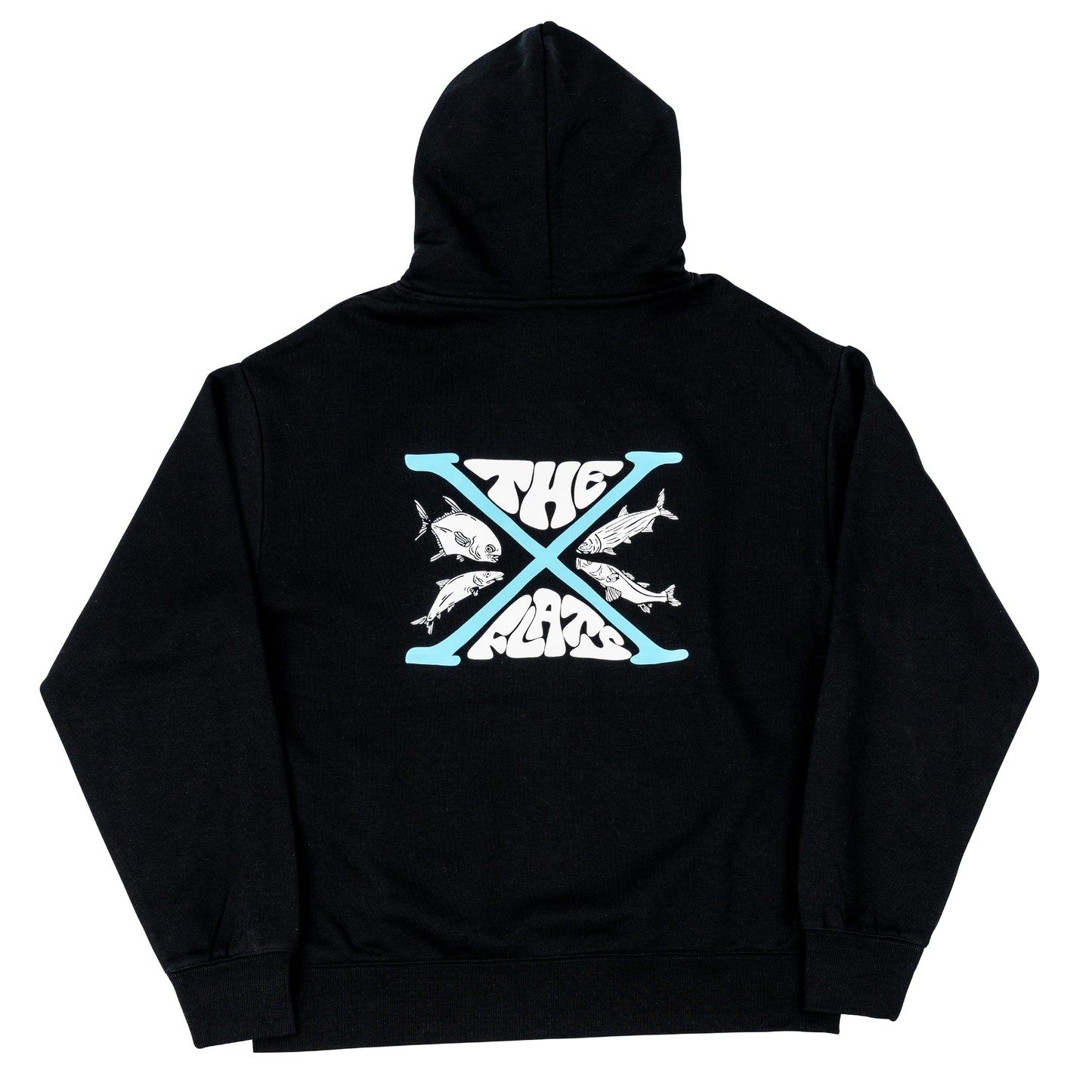 X Hoodie - Black w/White & Blue Ink