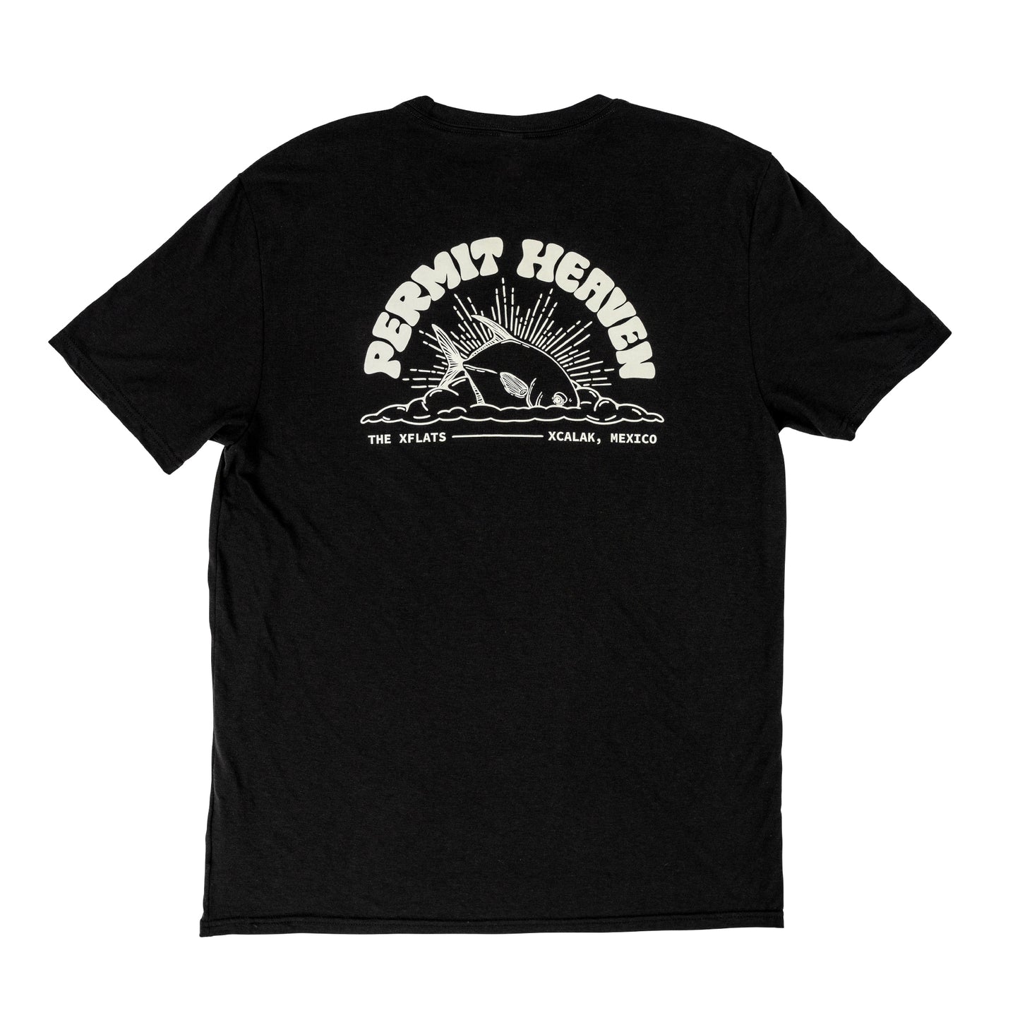 Permit Heaven Fish Tee - Deep Black