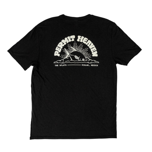 Permit Heaven Fish Tee - Deep Black