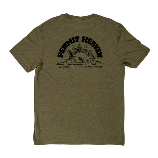 Permit Heaven Fish Tee - Olive You Green